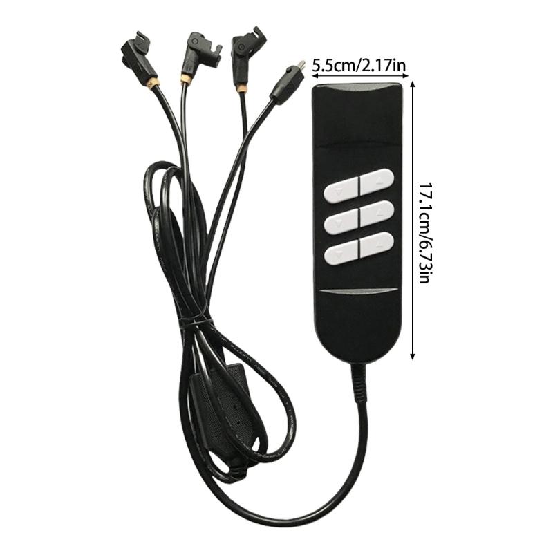 6 Key Electric Lift Hand Controllers Three Control Adjustable Height Angles Motorized Lift Remote ABS for Sofa Recliner