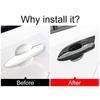 Carbon Fiber Chrome Car Door Handle Bowl Cup Protective Cover Trim Cap Sticker Protector For Toyota Corolla Altis E210 -