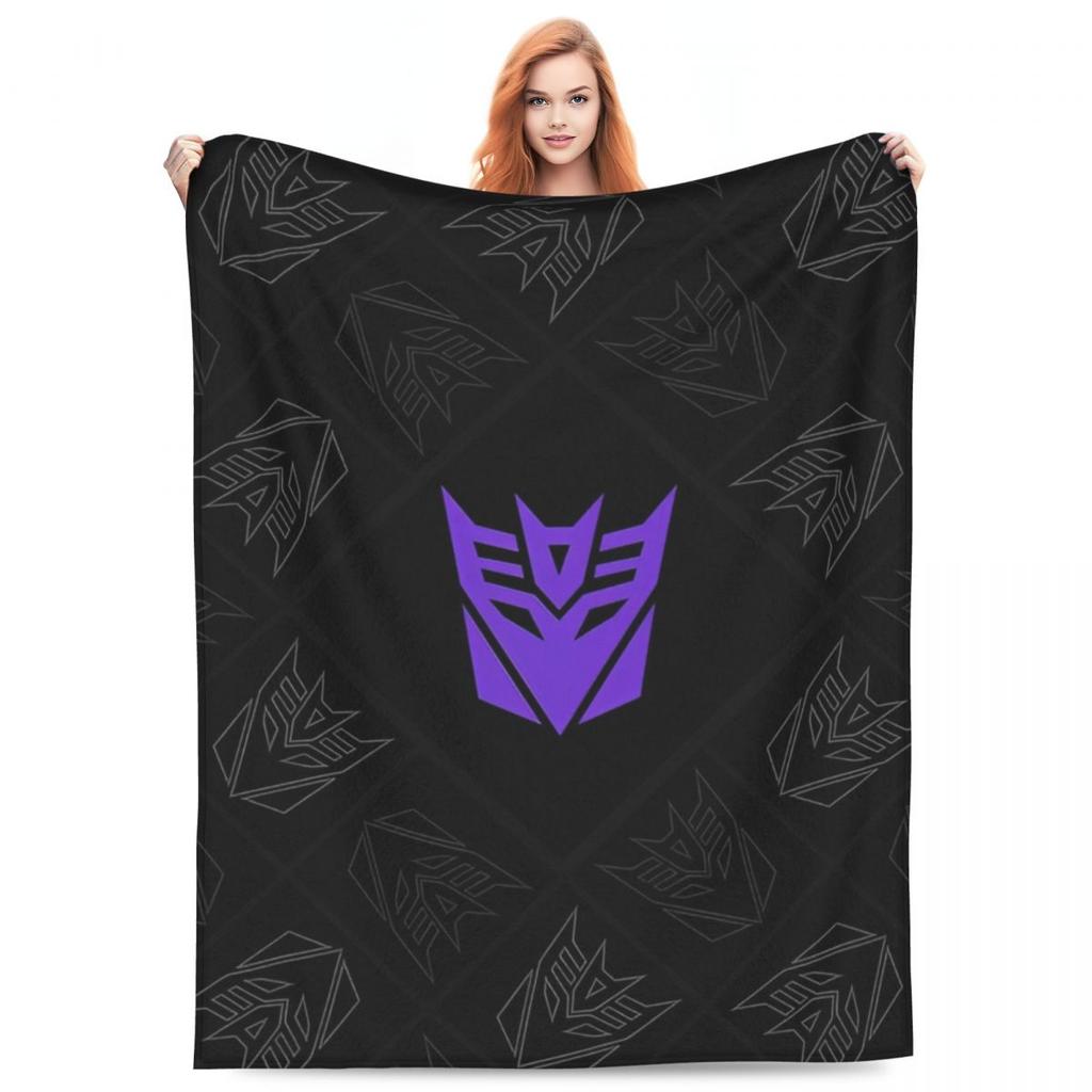 Cartoon Transformers Autobots Throw Blanket Flannel Bedspread For Couch Chair Sofa Bed Novelty Sofa Bed Cover