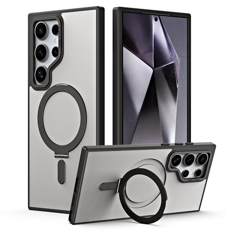 Ultra Strong Shockproof Case For Samsung Galaxy S25 Ultra S24 S23+ Plus With N52SH Strong Magnetic Hidden Metal Ring Stand