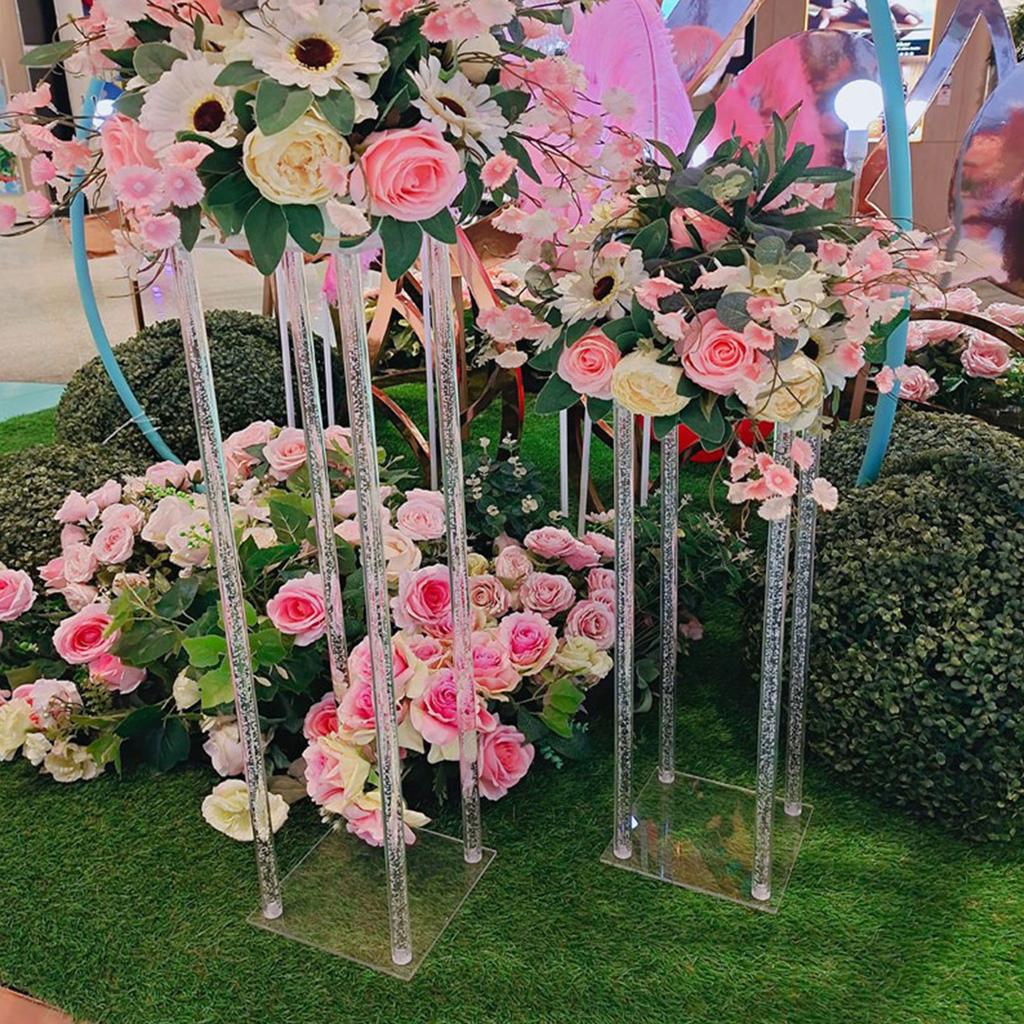 Wedding Flower Stand Centerpiece 40 X 20cm Acrylic Column Vase for Wedding Engagement Party Birthday Party Anniversary