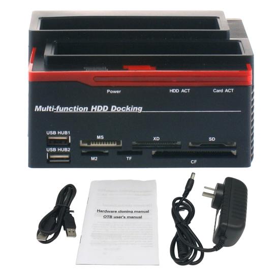 Dokovací stanice pro externí pevný disk 480 Mb/s Rychlost přenosu dat Univerzální dokovací stanice pro HDD SSD SATA Duplikátor pevných disků