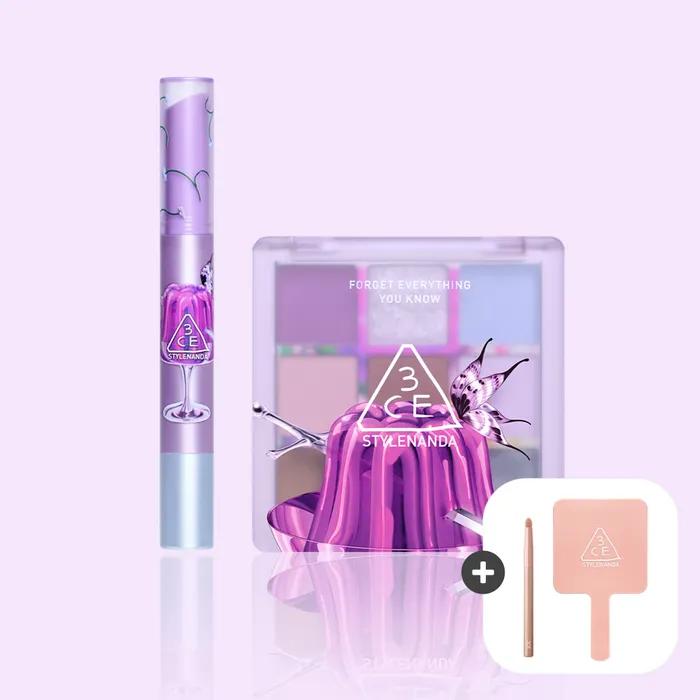 [Type 2] Shine Reflector + Multi Eye Color Palette (Gift) Simple Mirror + Pink Point Brush Shine Reflector