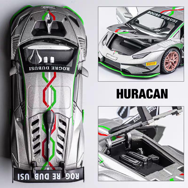 Lamborghini Huracan EVO Supercar Simulation Diecast & Toy Vehicles Sounds & Light Pull Back Car 1:32 Alloy Collection Model