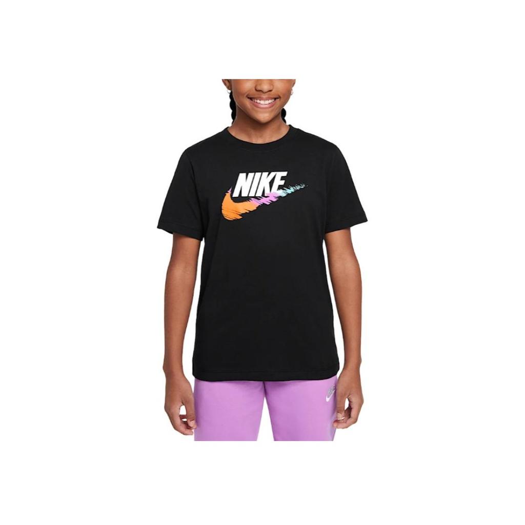 Nike Sportswear T-Shirt Fashion Soft Casual Short Sleeve Kids Tops Black HM5854-010