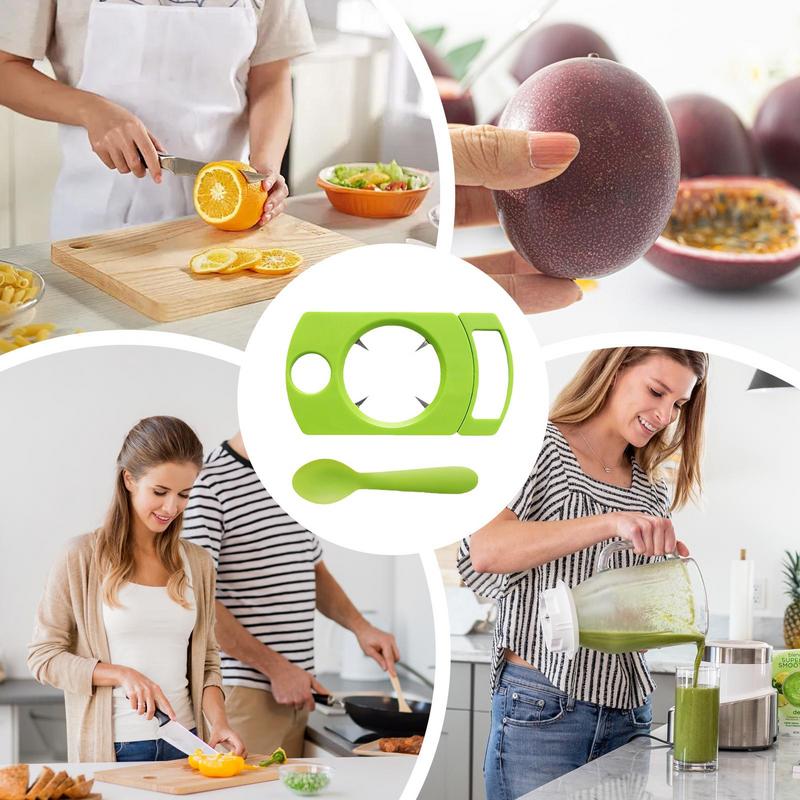 Passion Fruit Opener Kitchen Gadget Passion Fruit Cutter With Spoon Peeler Tool Peeling Tool Fruit Peeler And Opener Mangosteen
