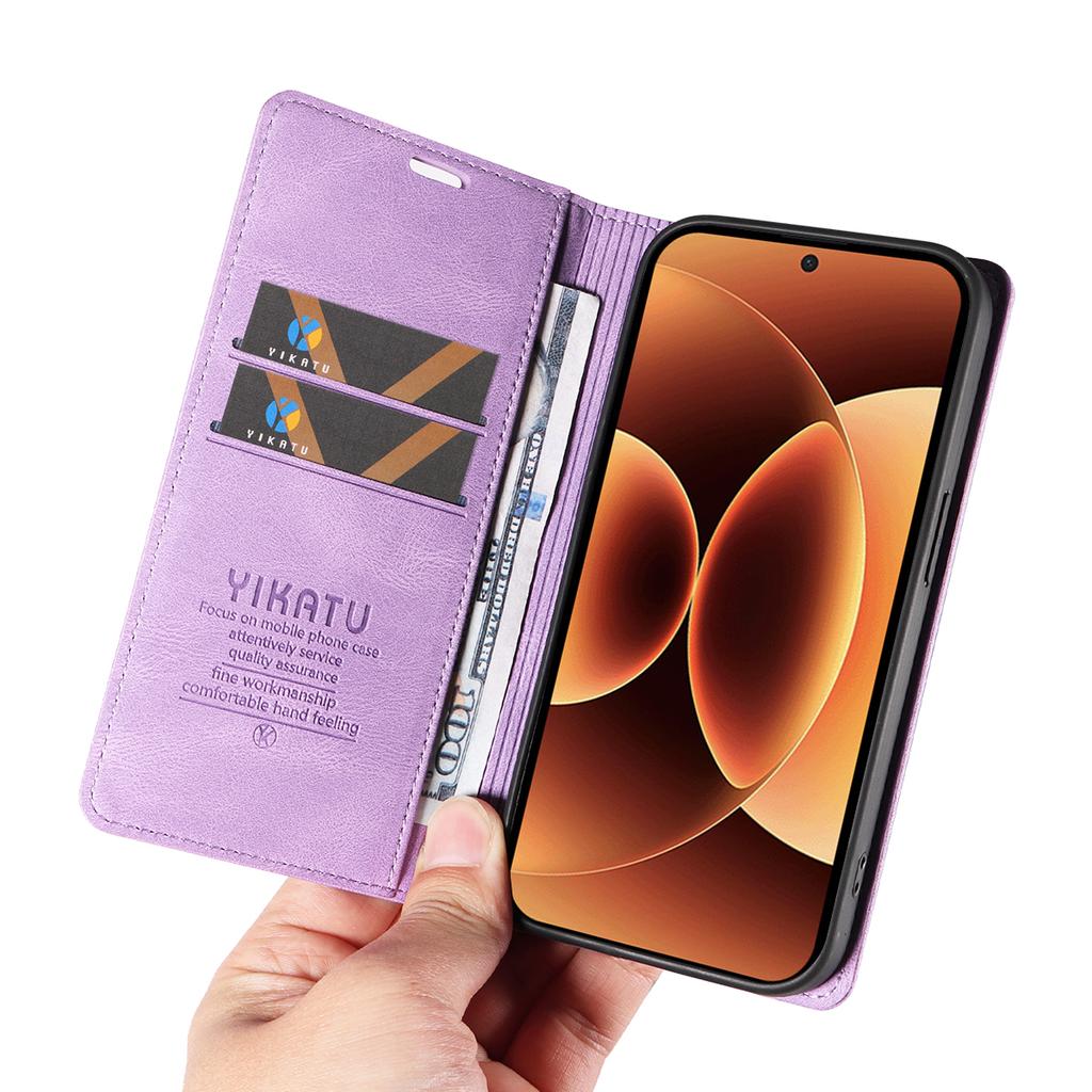For Xiaomi 17 Pro Max Leather Cover YIKATU YK-004 Skin-Touch Wallet Phone Cases