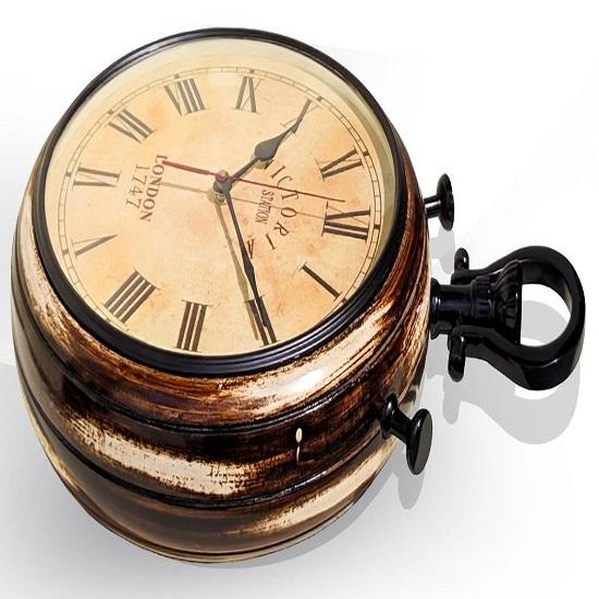 30,48 cm Victoria London Ceas de perete cu etaje din lemn in stil vintage, cea mai buna idee de cadou, pentru decorarea peretelui