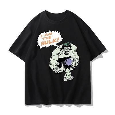 Genuine  High-quality Avengers Short-sleeved Summer Hulk Printed T-shirt Men's And Women's Short-sleeved TopsJacket
