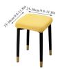 1Pc Stool Cover Elastic Square Seat Cover Removable Solid Color Dustproof Chair Covers Polyester Stool Chair Covers