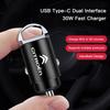 YKKBG1 Invisible Mini Car 100W Charger USB Type-C Dual Interface For Citroen C3 C5 AIRCROSS C5X C4 Cactus PICASSO e-C3 e-C4 C-Crosser