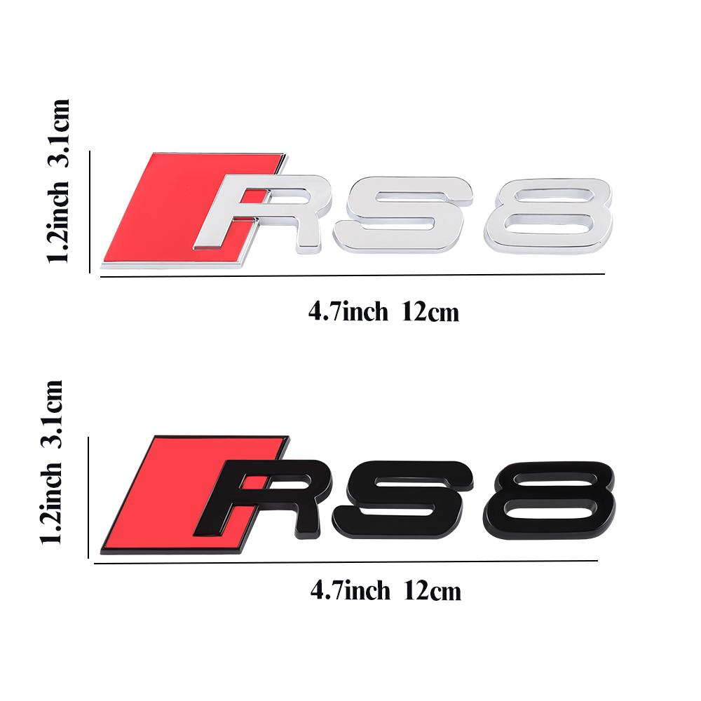 For gwjd8 S Sline TT RS Quattro A3 A4 B8 8P 8V B6 A5 A6 C7 ABS Car Trunk RS3 RS4 RS5 RS6 RS7 RS8 Emblem Sticker Auto Accessories