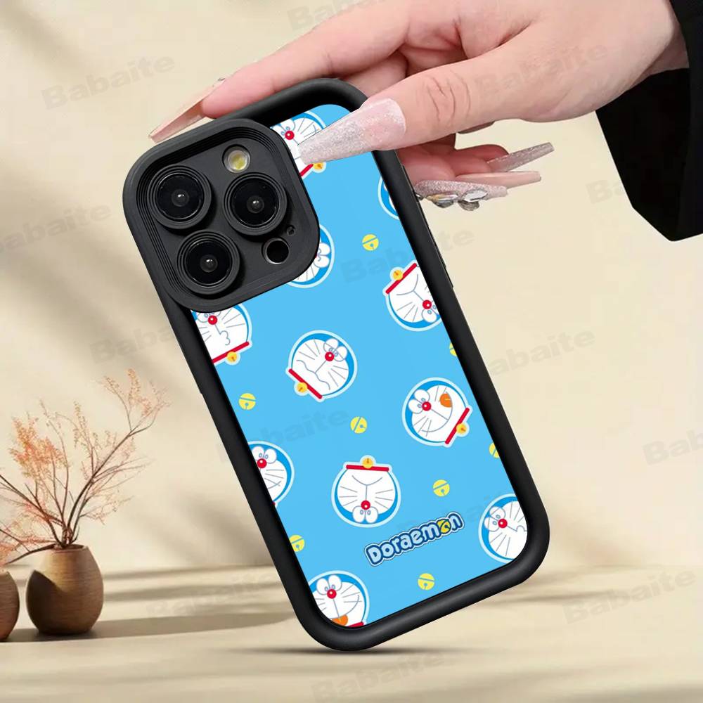 Cartoon Doraemon Silicone Soft Phone Case For IPhone 17 16 14 13 12 11 15 Pro Max Plus Air Cover