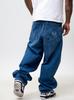 Wide Baggy Jeans Men's Blue Method Sport Laur Pocket L