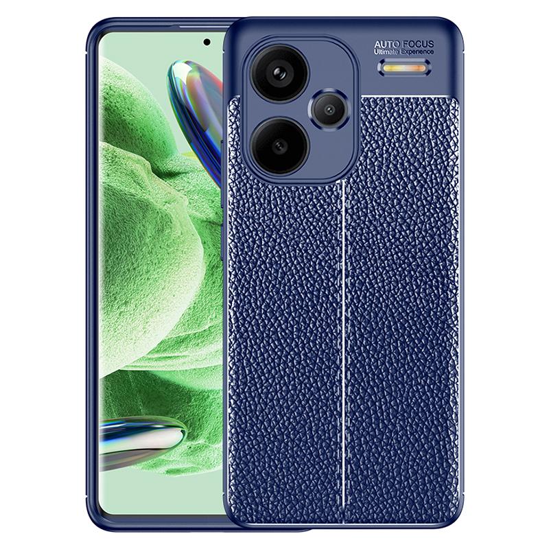 

For Xiaomi Redmi Note 13 Pro+ 5G Case Litchi Texture TPU Shockproof Shell Phone Cover Blue