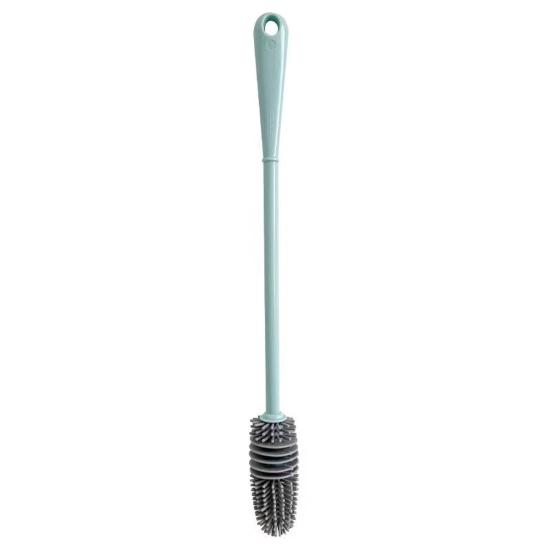 Silicone Bottle Cleaning Brush with Long Handle Soft Bristles Narrow Collar Scrub Brush Glassware Baby Bottles Cleaning Tool