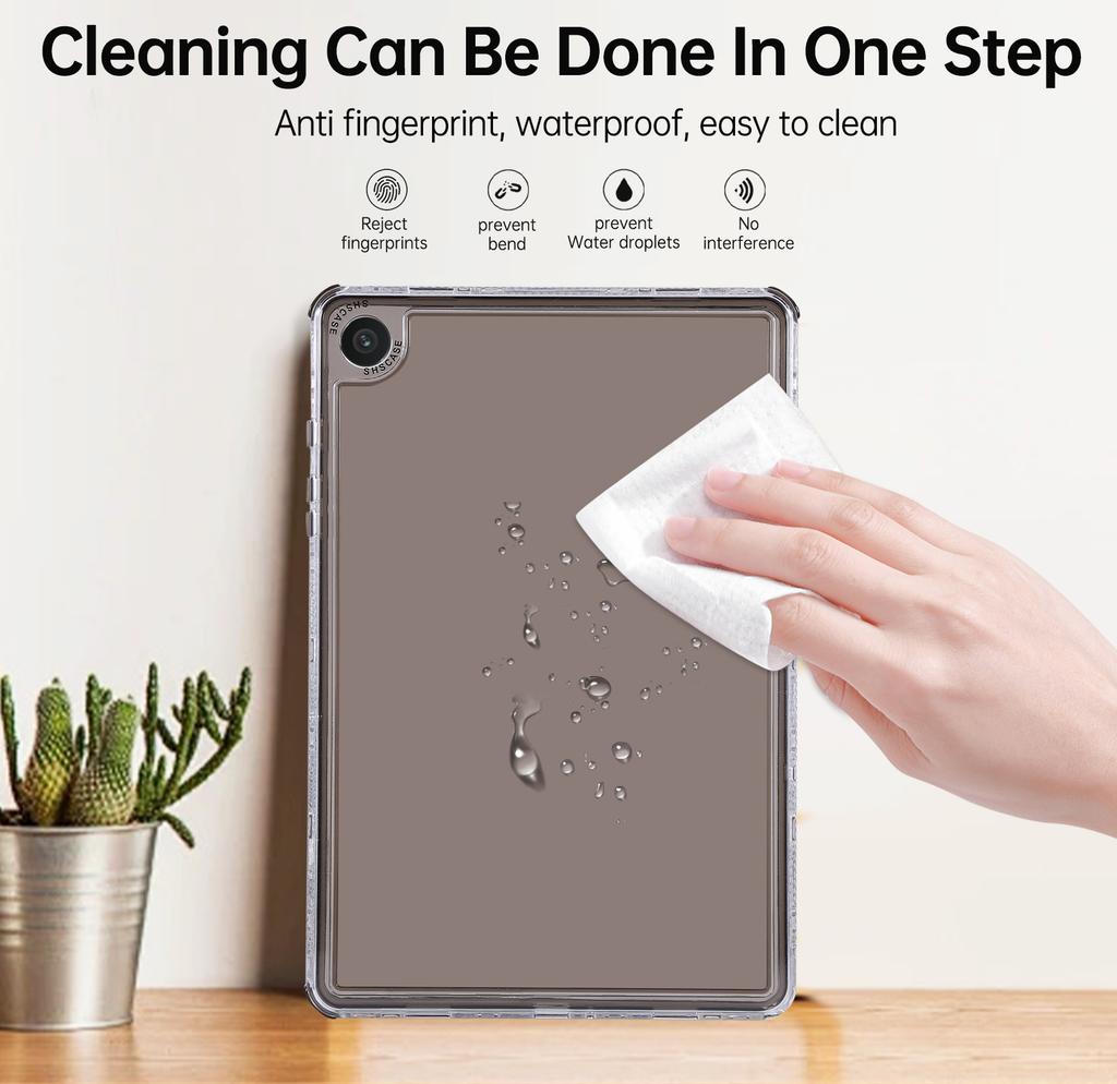 Für Samsung Galaxy Tab A9 Klare Hülle 3 in 1 PC+TPU Stoßfeste Tablet-Hülle