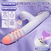 Stoßvibrator mit 6 Frequenzen für Frauen, Heiz-Dildo-Teleskopvibrator, G-Punkt-Klitorisstimulator, Sexspielzeug für Frauen