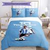 Football Messi Personalized Name Bed Linens Perfect for Study room Machine Washable Bedroom Decor Birthday/Christmas GiftSpiritual Gift