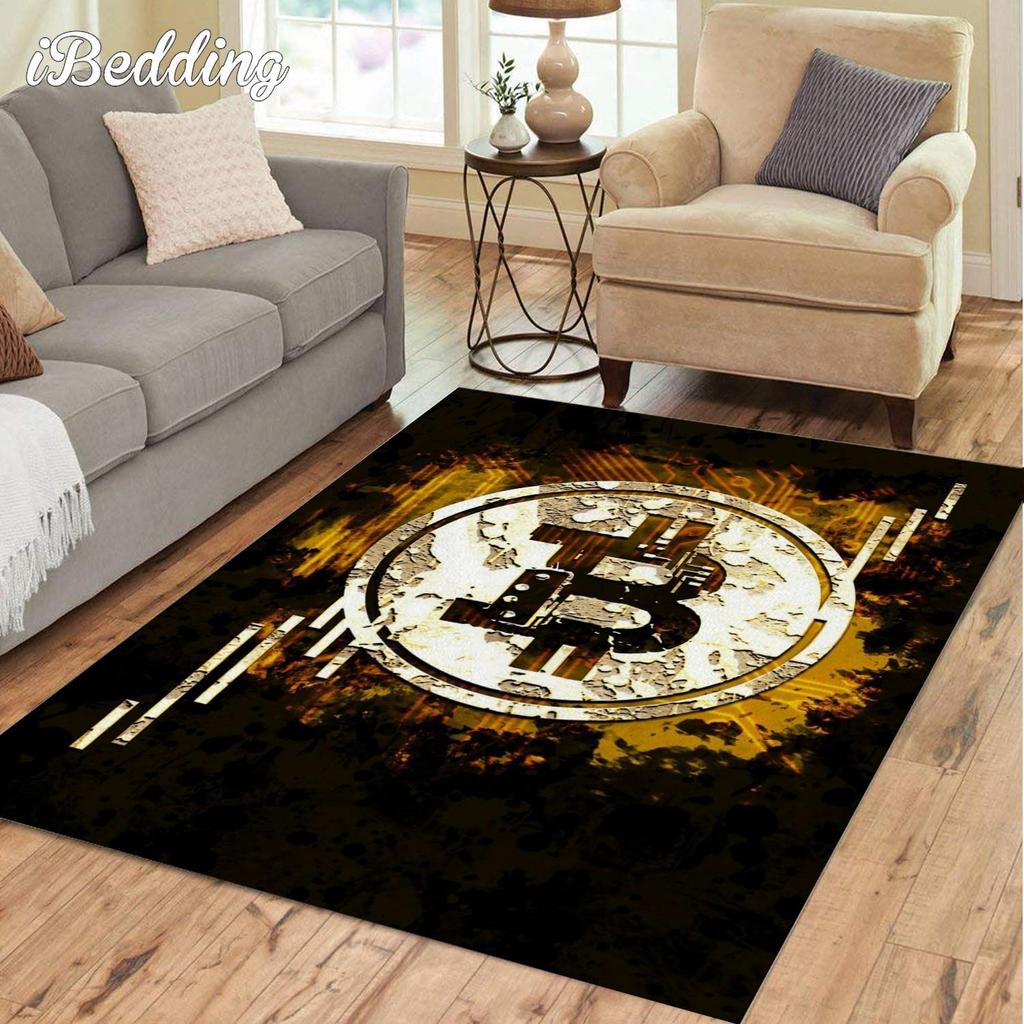 Bitcoins Rugs and Carpets for Home Living Room Large Area Rug Anime Kitchen Bedside Floor Mat Teenager Bed Room Decoration