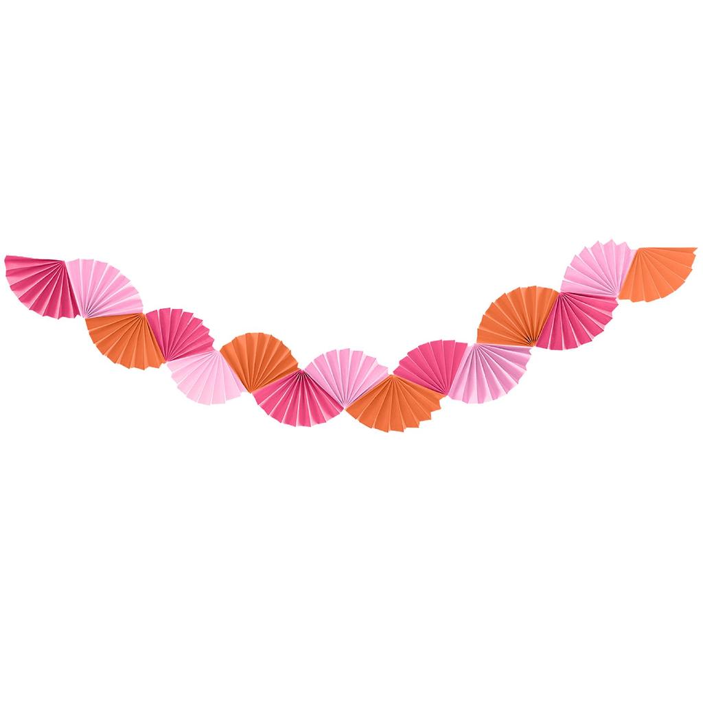 Birthday Party Fan-shaped Paper Decorations: Hanging Ornaments and Pull Flags