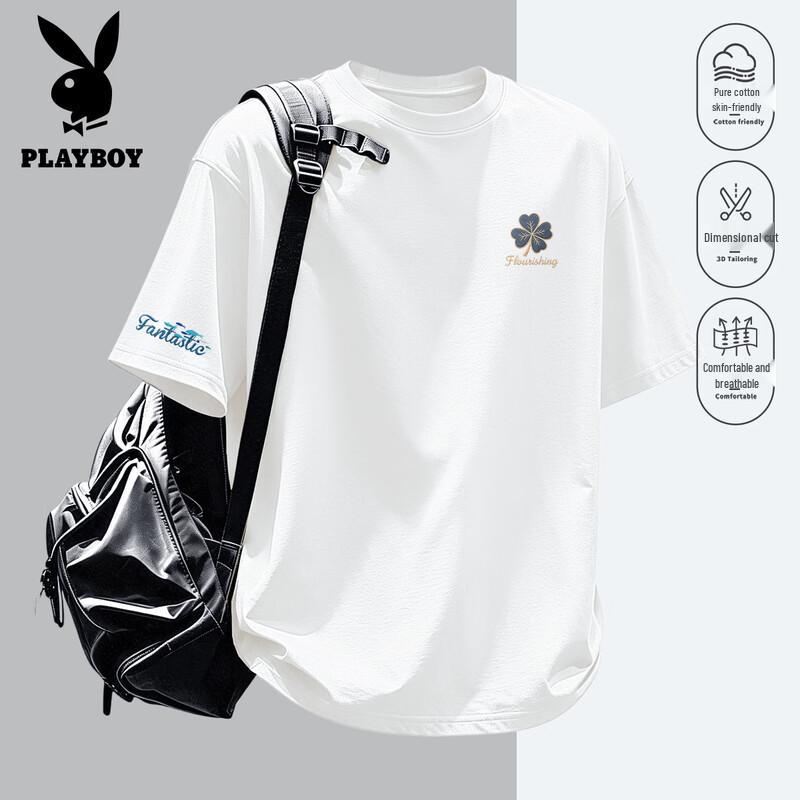 PLAYBOY Men s Loose Fit Graphic T-Shirt 2XL