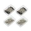 100 uds. Caja de Alfileres Localizadores de Cabeza de Plástico Color Blanco y Negro Alfileres Decorativos DIY Alfileres Localizadores para Telas Hechas a Mano