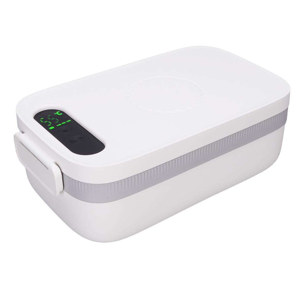 Beheizte Lunchbox 304 Edelstahl Batteriebetrieben Kabellos Elektrische Lunchbox Tragbarer Speisenwärmer für Auto Arbeit