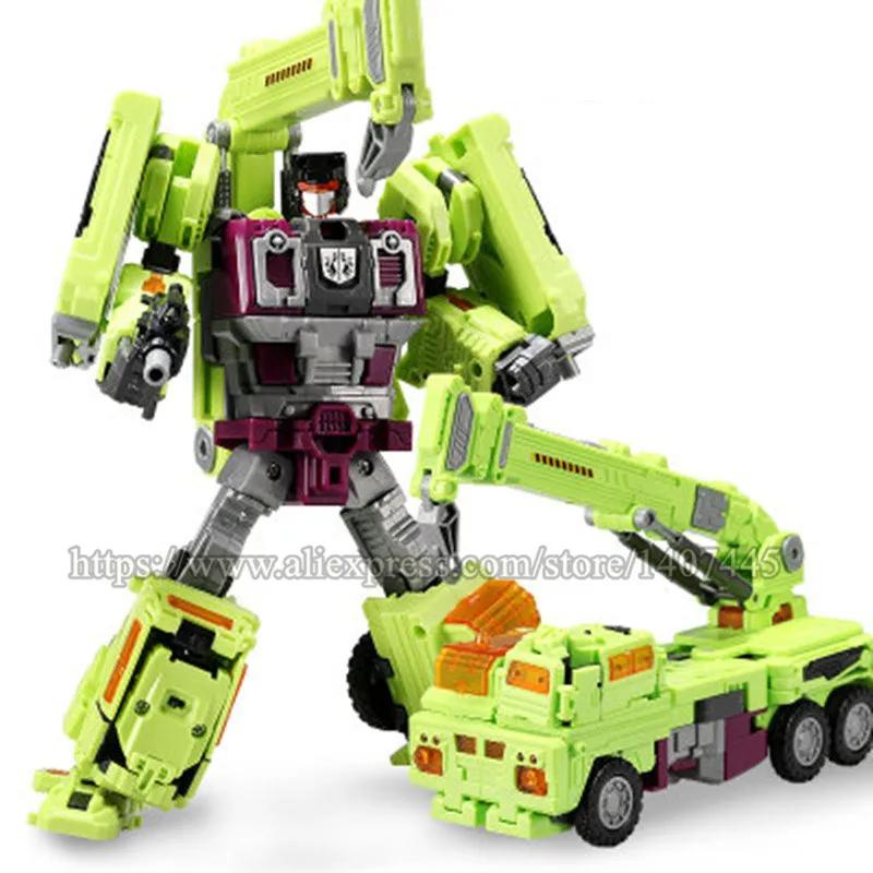 

6 IN 1 New Transformation NBK KO GT Devastator Action Figure Toys Engineering Truck Combiner Bulldozer Excavator Blender Kid Toy