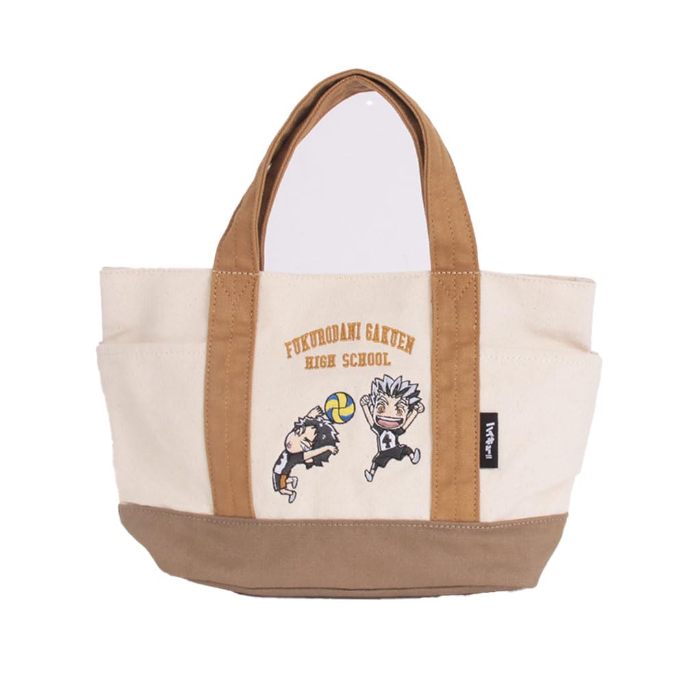 Mist Forza Tote Bag [Haikyu!!] Mini Character Embroidered Tote Bag ODHQ90 Beige