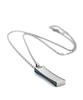 [Lion Heart] Necklace LH-1 Curved Plate Necklace Surgical Stainless Steel Men's Direct Sales Blue