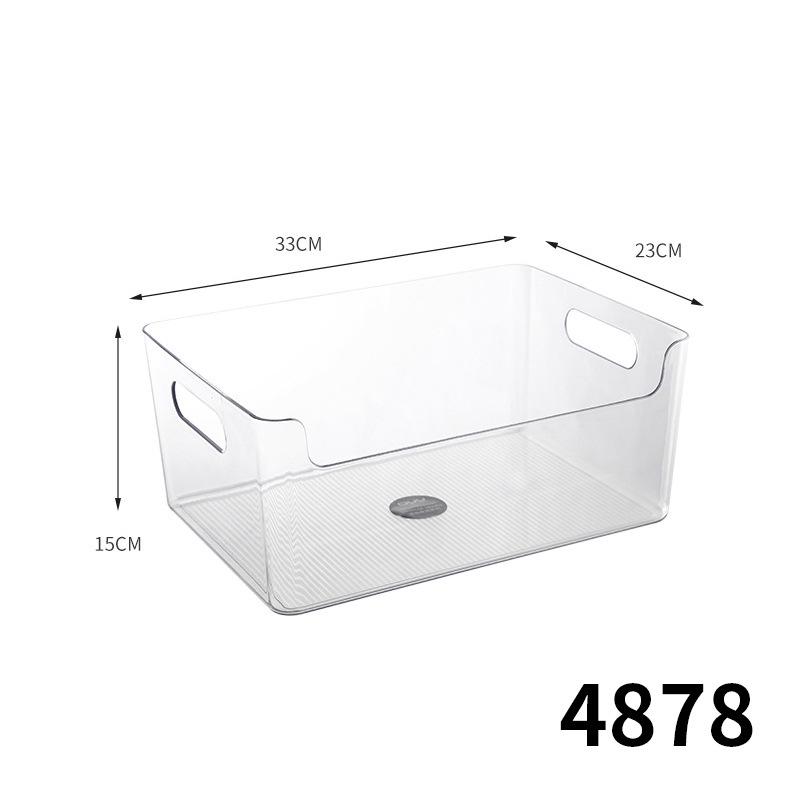 Transparent Acrylic Desktop Storage Box: Rectangular Mirror Cabinet for Cosmetics, Stationery, or Kitchen Essentials