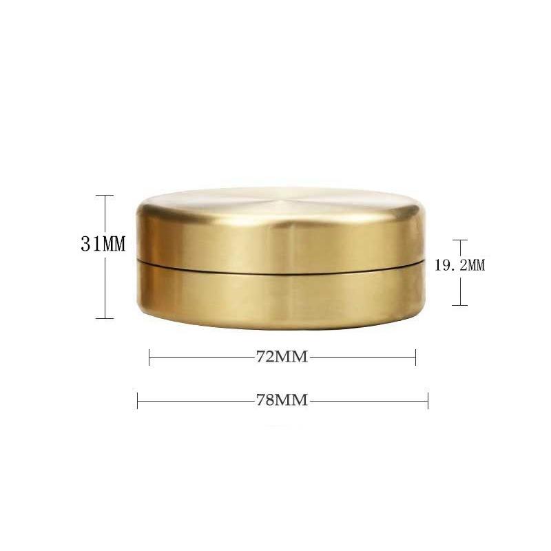 Brass Round Sealed Waterproof Box Moisture-Proof Storage Box for Jewelry Coin Tea Dustproof Sealed Pill Box