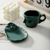 With Tray Artistic Ceramic Mug European Style Tea Cup Decorative Kissing Face Cups  Wedding Gifts