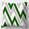 x Green Geometric Stripe Printing Cushion Cover for Home Living Room Sofa Decoration Throw Pillow