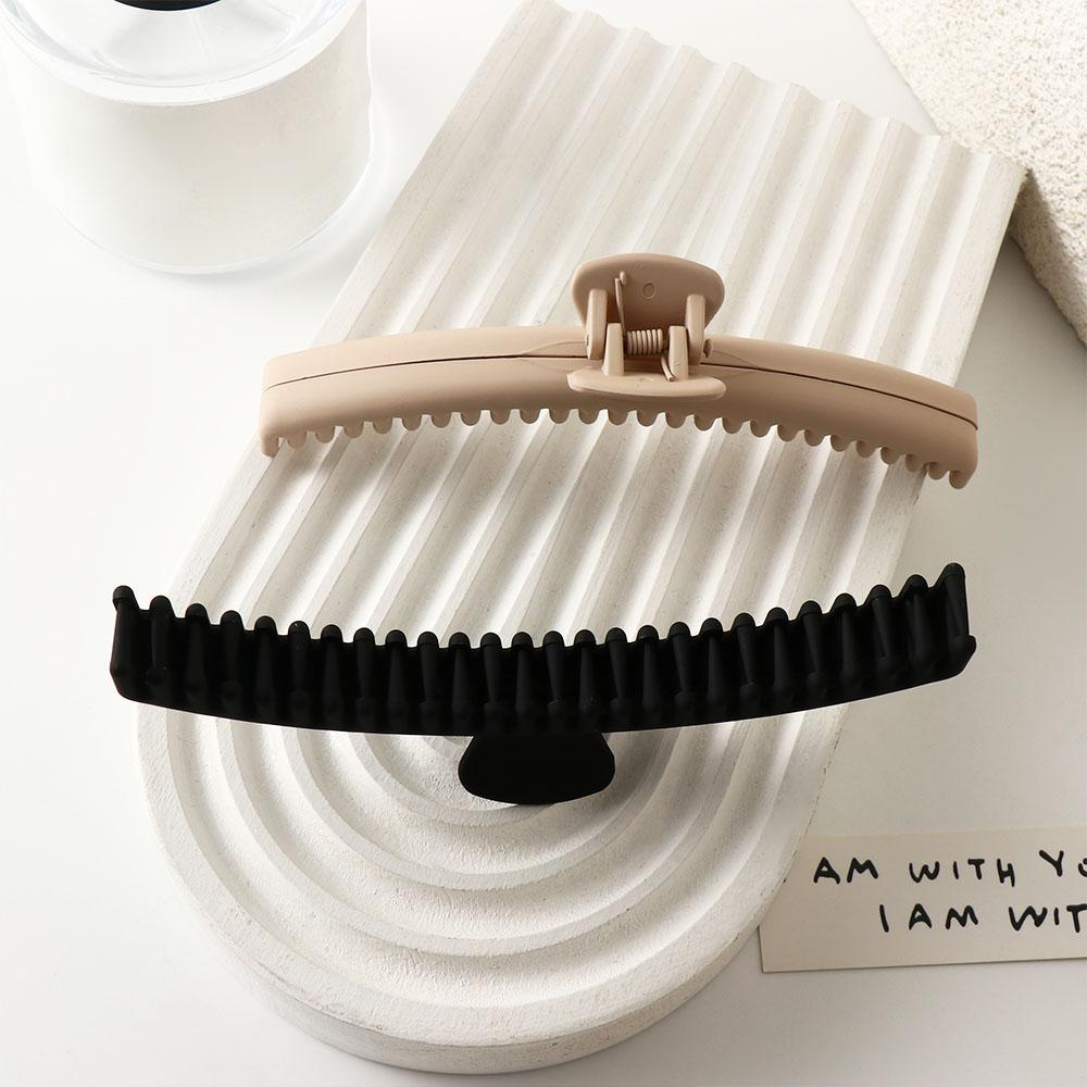 Acrylic Matte Claw Clip Solid Color Geometric Hair Claw Temperament Thin Shark Clip Girls