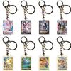 Pokemon Anime Sylveon Keychains Eevee Flareon Vaporeon Umbreon Diy Acrylic Action Figures Game Collection Pendant Friend's Gift