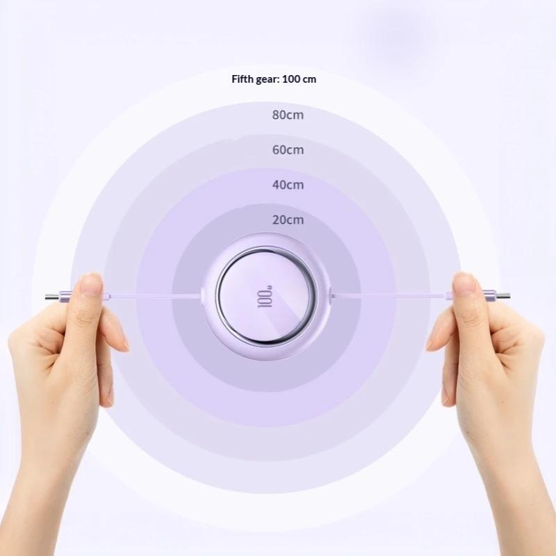1Pcs Retractable Usb C To Usbc Data Cord 1M 100W Fast Charging Type C Cable For Phone 15 Pro Max 15Plus