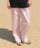 RONRON Back Heart Stitch Pocket Banding Pants Soft Pink