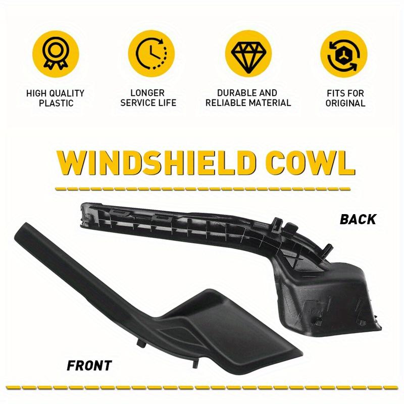 Front Windshield Wiper Side Cowl Extension Cover Trim for Toyota RAV4 - Replace 53867-0R070 53866-0R070 Pair