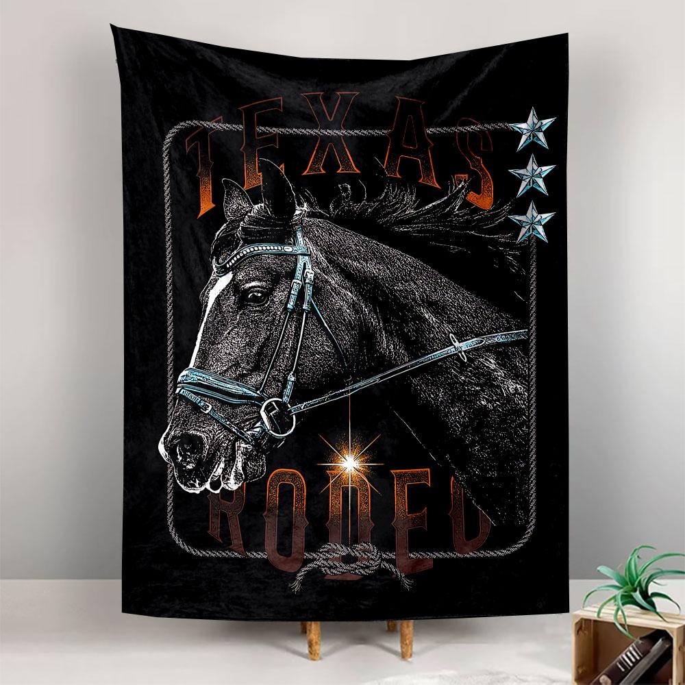 Texas Rodeo Tapestry Wall Hanging, Western Rodeo Event Poster Art, Wild West Wall Decor for Bedroom Living Room Dorm