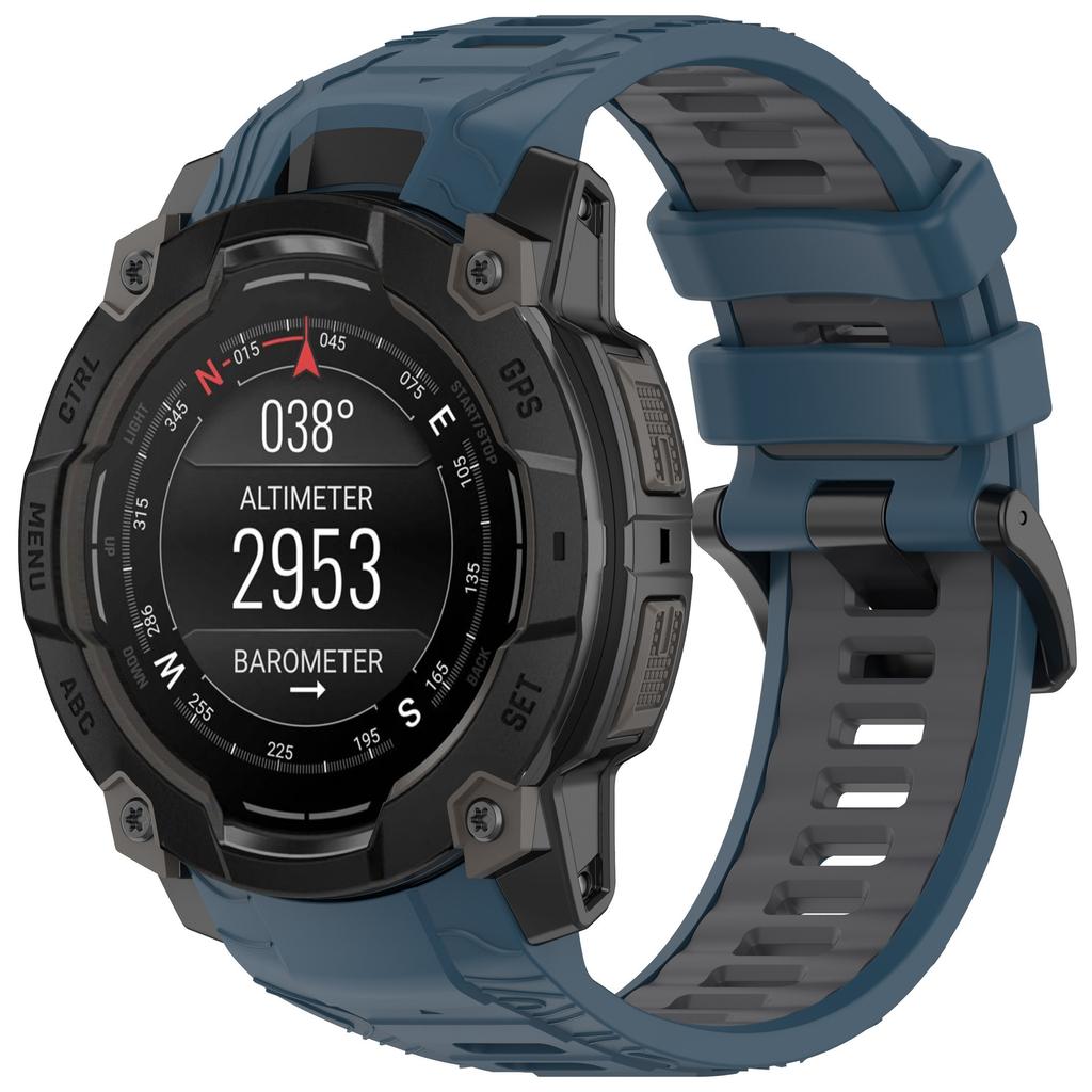 Dvoubarevný silikonový řemínek Pro Garmin Instinct 3 50mm 45mm Oficiální pohodlný náramek Pro Garmin Instinct 3 45mm 50mm pásek