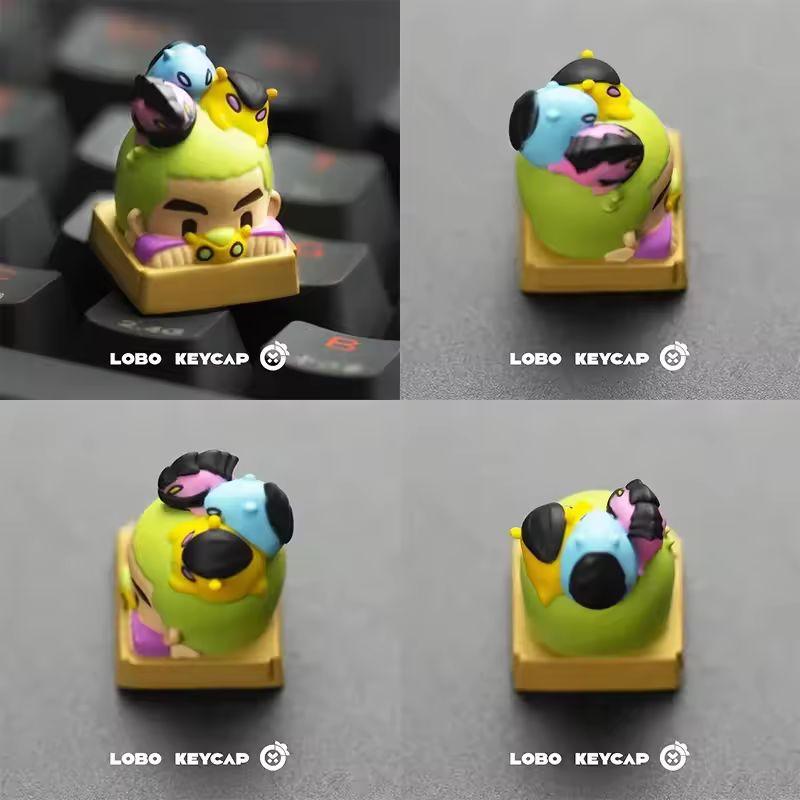 Anime Valorant Themed Keycaps Peripheral Keyboard Modification Parts Resin Material Manual Polishing Process Keyboard Esc Keycap