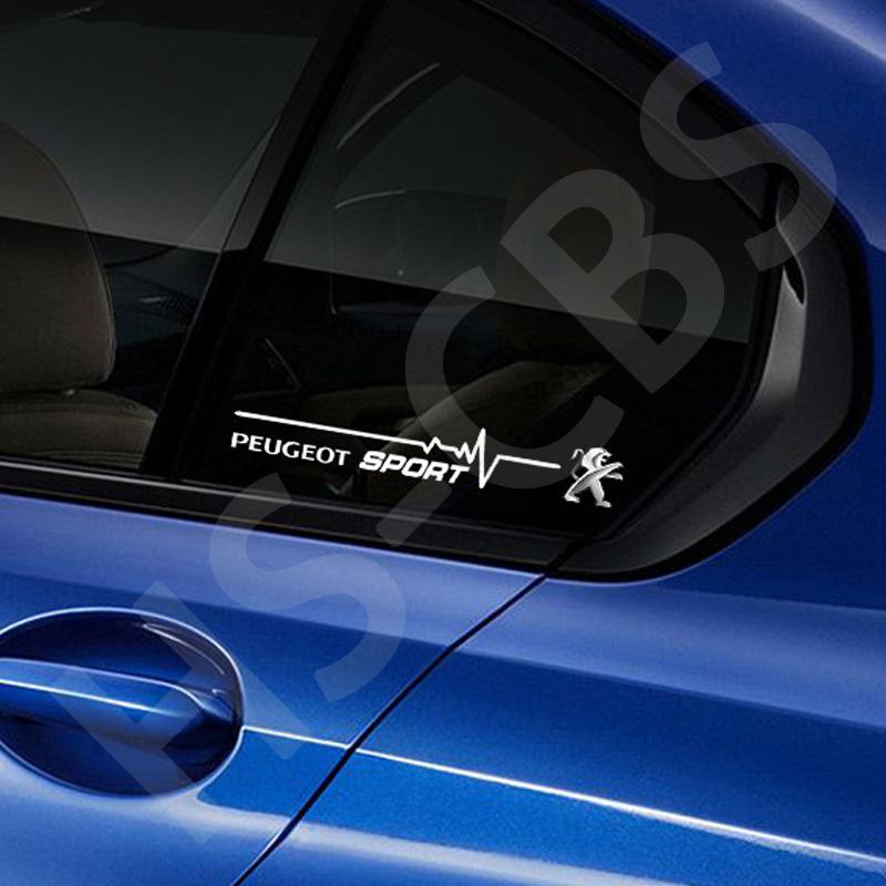 Car Sports Sticker Logo Rear Windshield Decal Window Door Bumper Trunk Decoration Stickers For Peugeot 207 307 308 407 408 508