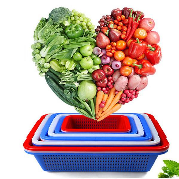 Sturdy Square Plastic Sorting and Draining Basket for E-commerce and Warehouse