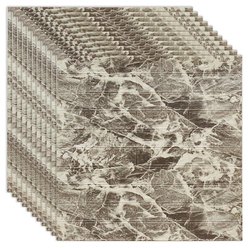 70cm*77cm 3D Wall Sticker Imitation Brick Self-adhesive Waterproof  DIY Wallpaper for Living Room  Bedroom Home Decoration