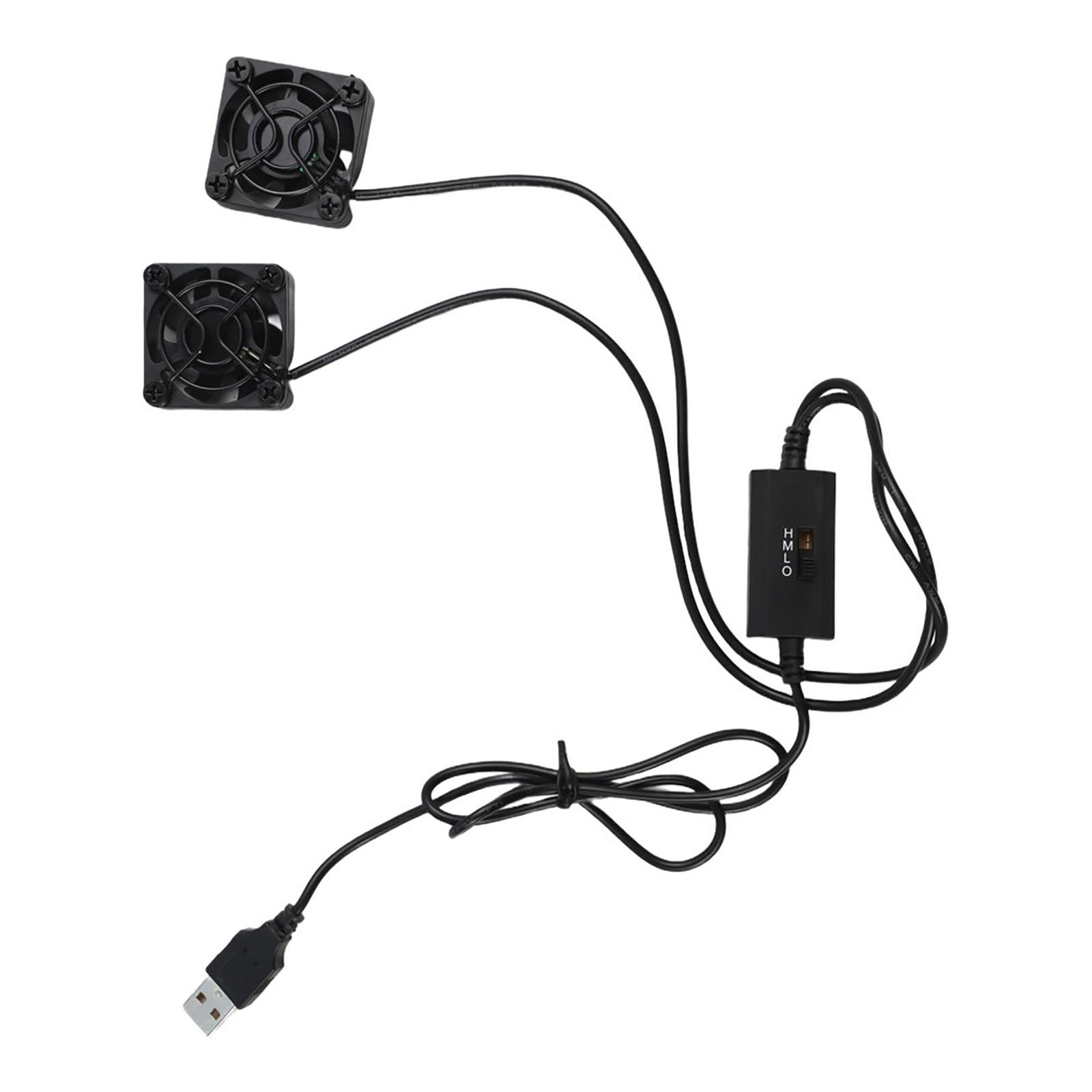 Adjustable Speeds Dual Fan USB Cooling Fan High-quality Bearings A