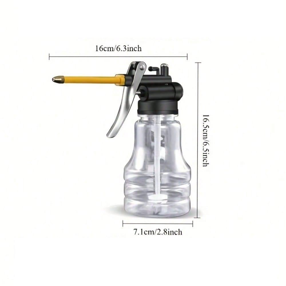 

New 250ml Transparent High Pressure Oil Can Pump Oiler Lubrication Oil Bottle with Plastic Body for Machinery Maintenance білий