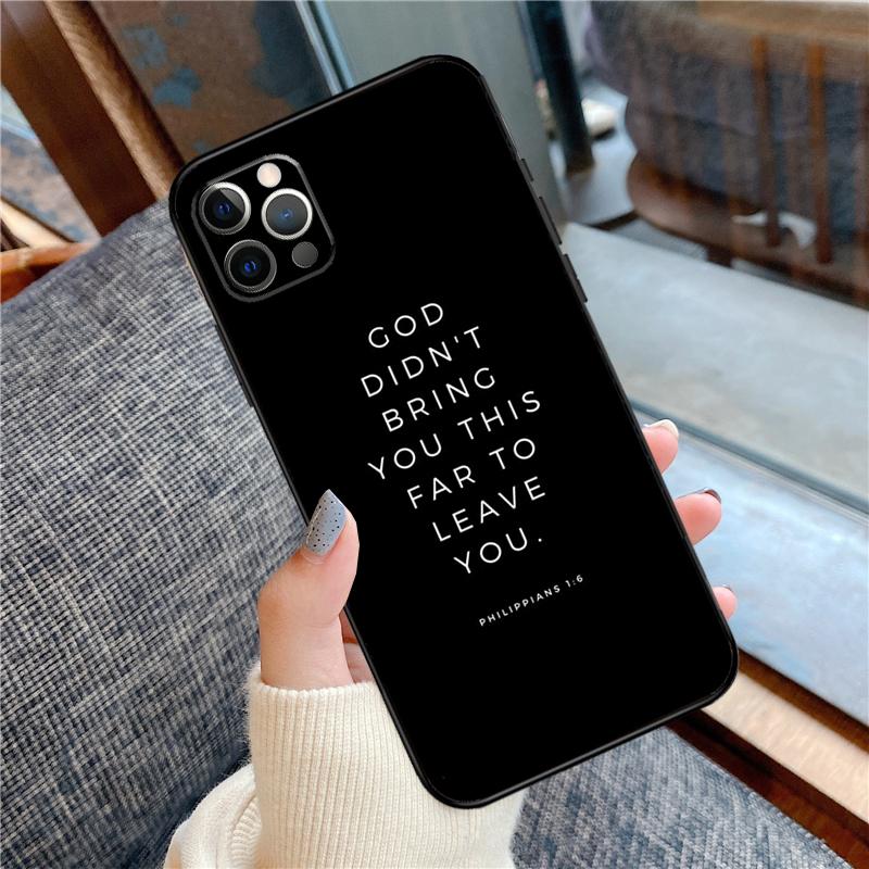 Bible Verse Philippians Jesus Christ Phone Case For iPhone 16 15 14 13 11 12 Pro Max 12 13 mini XR 15 16 Plus 16e Cover Shell