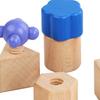 Wooden Nuts and Bolts Staking Toy Insert Blocks Screw Shapes Matching Game Tightening for 2 3